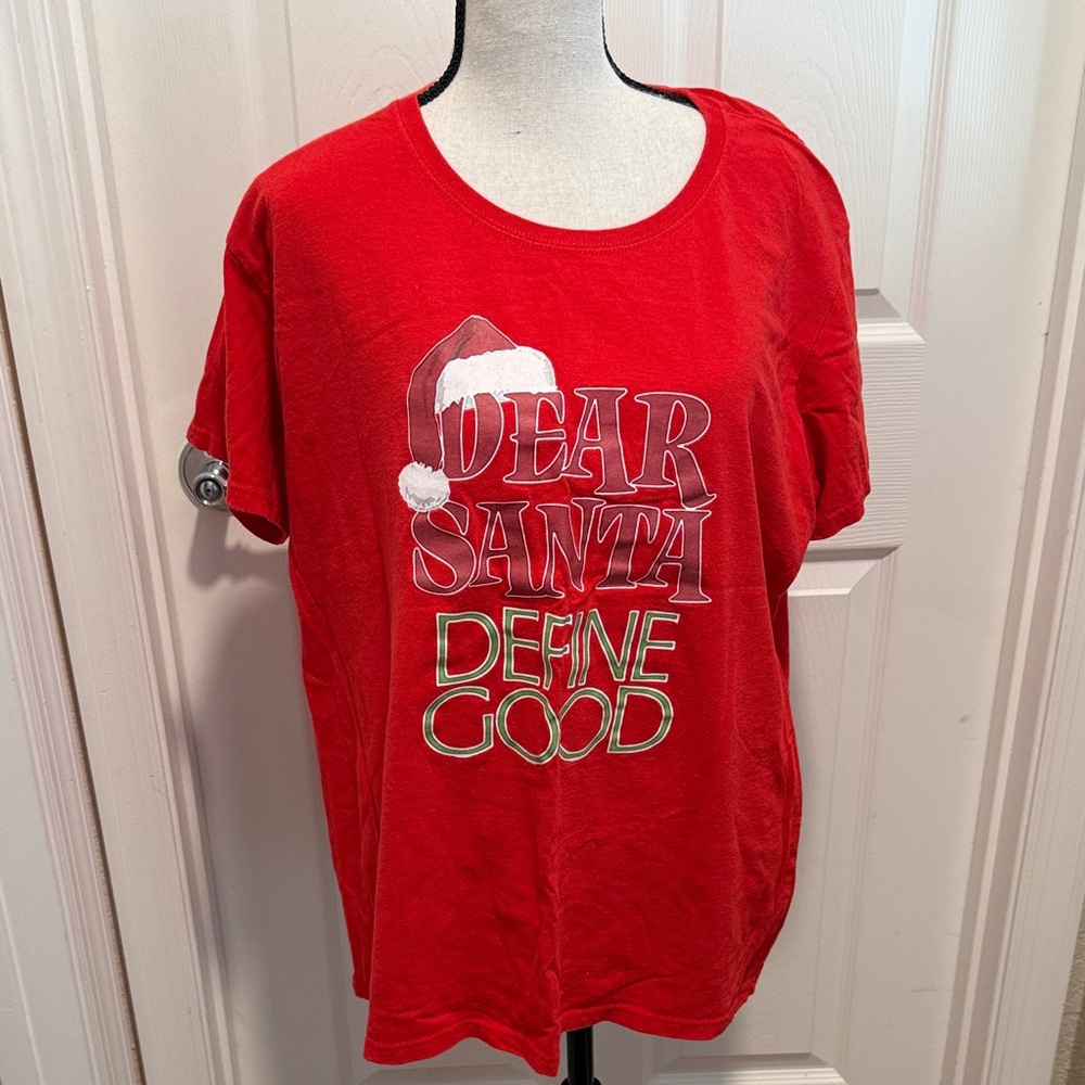 Gildan Red 'Dear Santa Define Good' T-Shirt
2XL